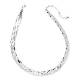 Thalia Sodi Braided Herringbone Chain Collar Necklace, 16-1/2" + 3" extender